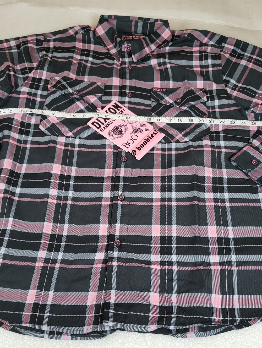 NWT Dixxon Men's 2X 2XL "I Love Boobies 2025" Flannel Shirt - Picture 7 of 12